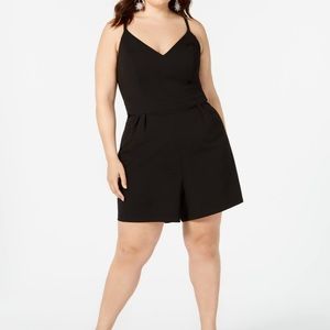 Emerald Sundae Black Romper Lace Back
